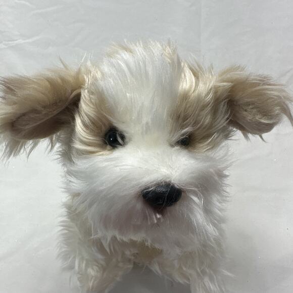 Demdaco Nat & Jules Brown White Dog Puppy 11" Plush Stuffed Baby Toy 2011 - Picture 7 of 10